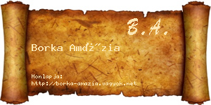 Borka Amázia névjegykártya